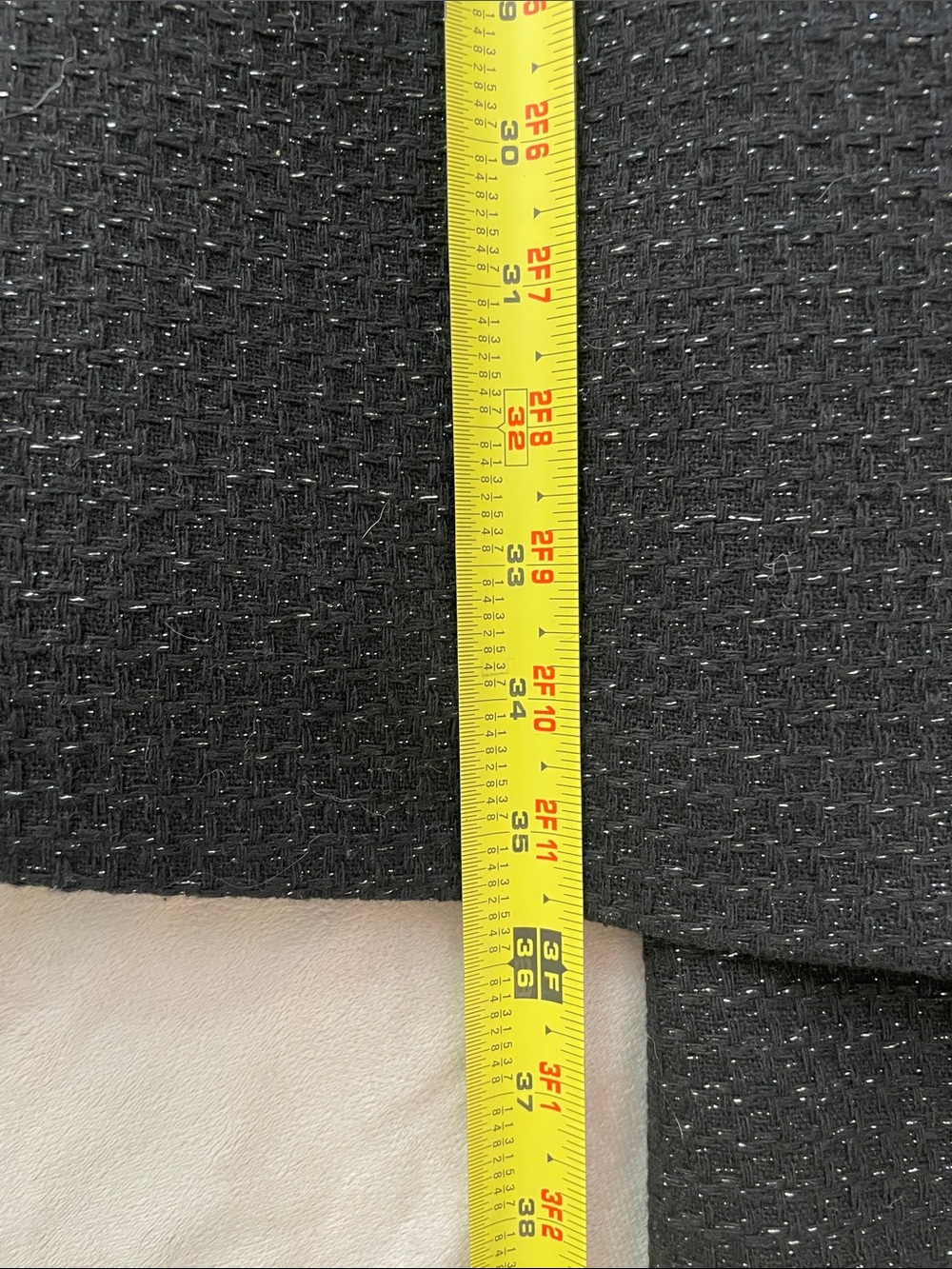DKNY Black Tweed Collarless Blazer with Leather Trim - Picture 6 of 14